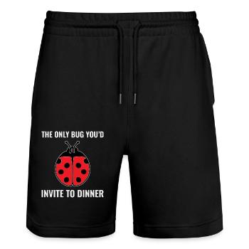 Ladybugs Insect Collector Entomology Entomologist - Stanley/Stella Trainer Unisex Organic Jogging Shorts - black - Front - Nik (191cm) & Marisol (170cm)