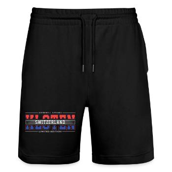Kloten - Stanley/Stella Unisex Bio Joggingshorts Trainer  - Schwarz - Vorne - Nik (191cm) & Marisol (170cm)