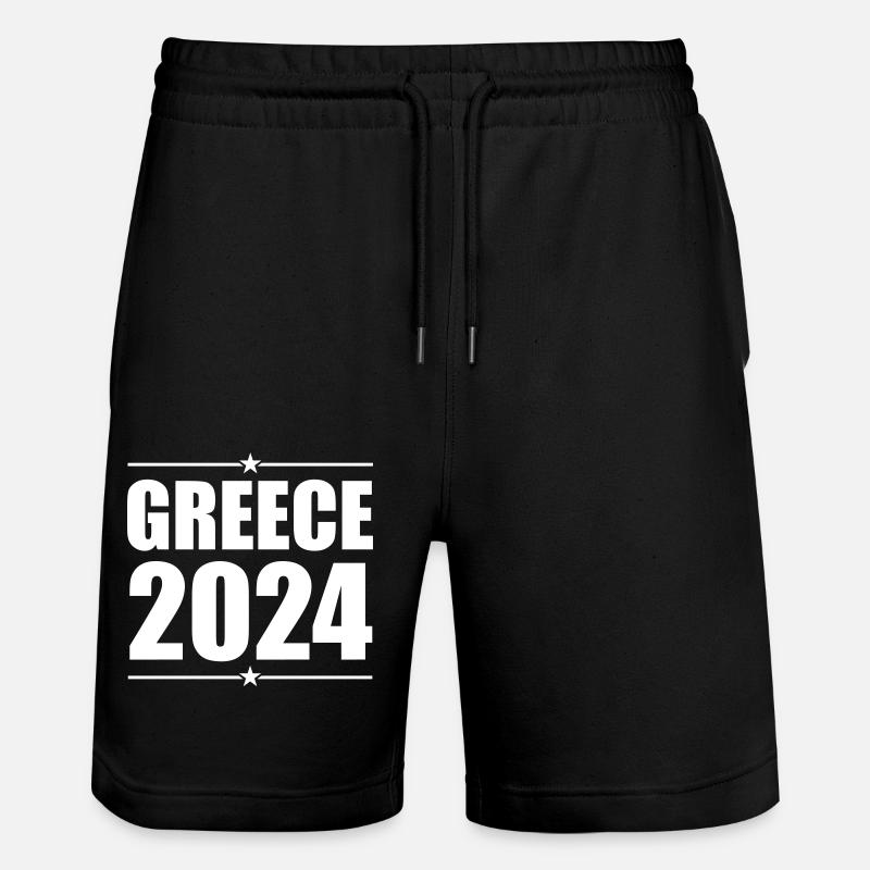 Grèce 2024 - Short de jogging bio TRAINER Stanley/Stella unisexe - noir