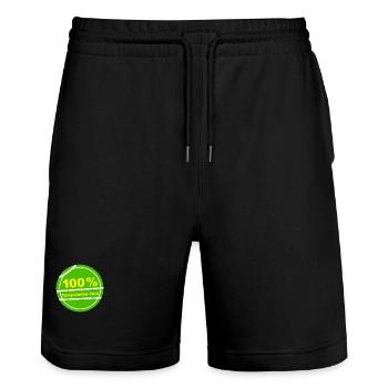 100% Tempelhofer Feld - Stanley/Stella Unisex Bio Joggingshorts Trainer  - Schwarz - Vorne - Nik (191cm) & Marisol (170cm)