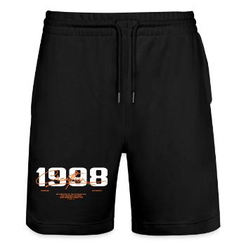 1998 Vintage Retro 1998 1998 Birthday Gift - Stanley/Stella Trainer Unisex Organic Jogging Shorts - black - Front - Nik (191cm) & Marisol (170cm)