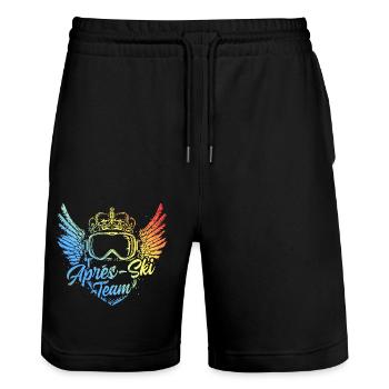 Après Ski Team Ski Goggles Multicolored - Stanley/Stella Trainer Unisex Organic Jogging Shorts - black - Front - Nik (191cm) & Marisol (170cm)