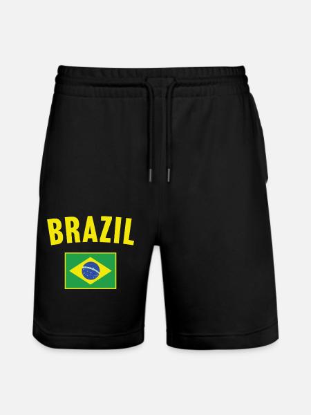 Drapeau du Brésil - Short de jogging bio TRAINER Stanley/Stella unisexe - noir