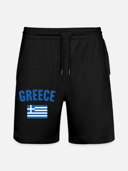 Drapeau de la Grèce - Short de jogging bio TRAINER Stanley/Stella unisexe - noir