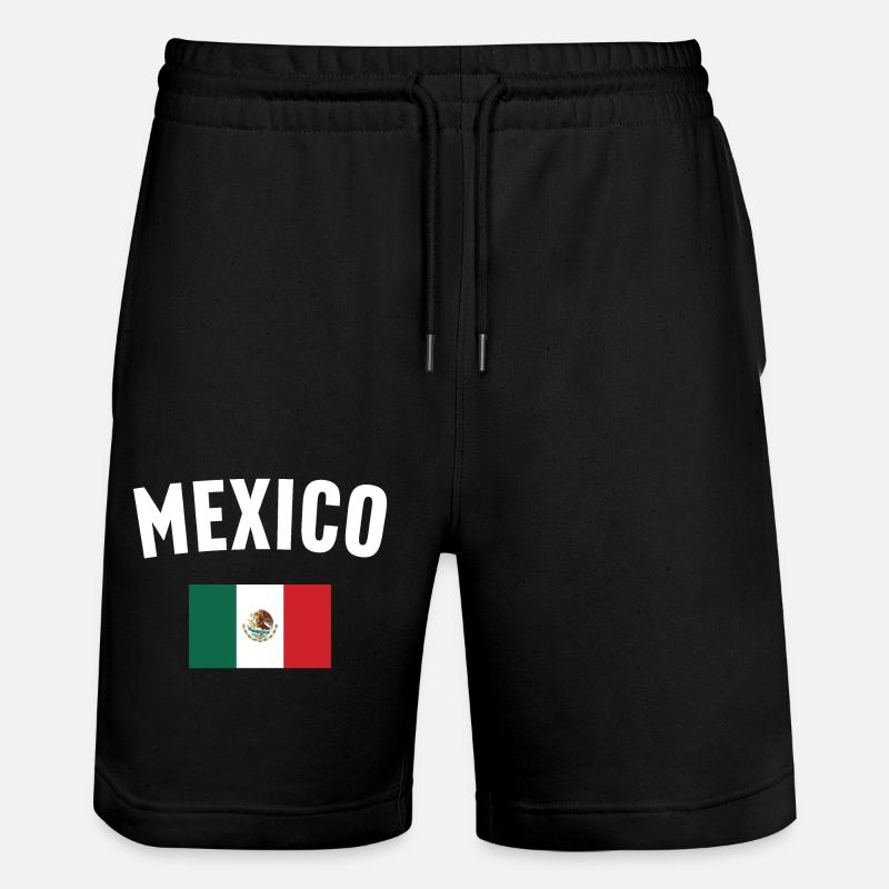 Mexiko Flagge - Stanley/Stella Unisex Bio Joggingshorts Trainer  - Schwarz