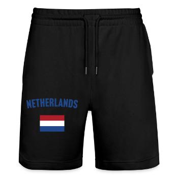 Drapeau néerlandais - Short de jogging bio TRAINER Stanley/Stella unisexe - noir - Devant - Nik (191cm) & Marisol (170cm)