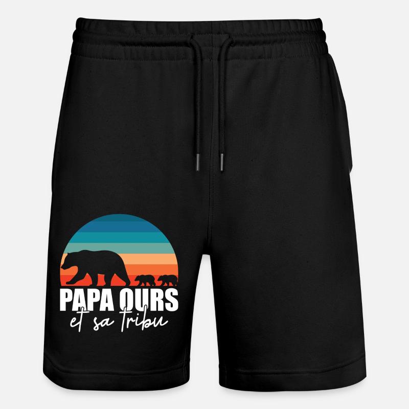 - Kleine Bären - Stanley/Stella Unisex Bio Joggingshorts Trainer  - Schwarz