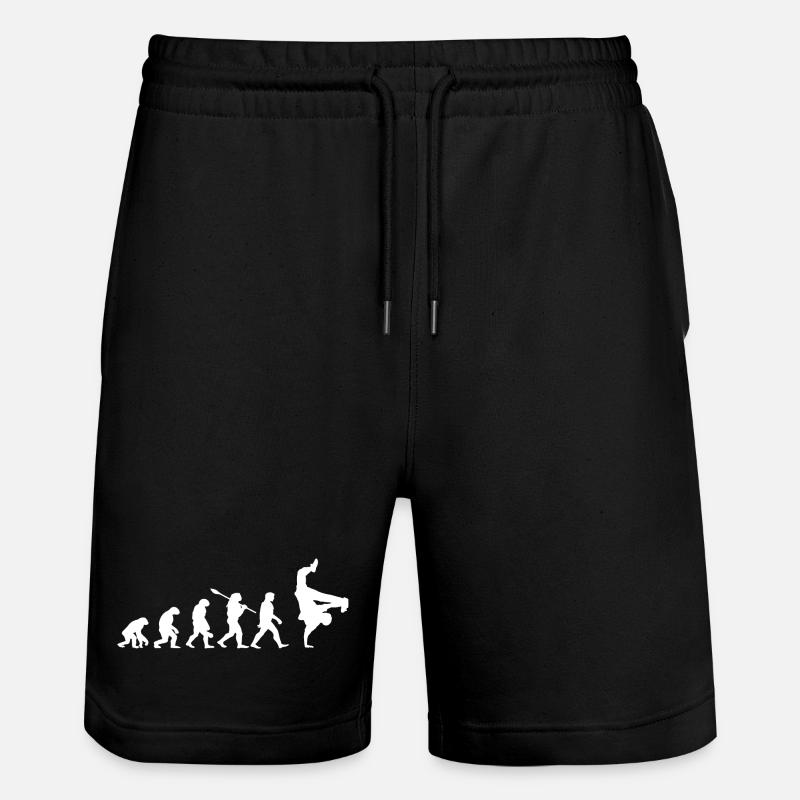 Hip-Hop-Breakdance-Evolution - Hip-Hop-Geschenkidee - Stanley/Stella Unisex Bio Joggingshorts Trainer  - Schwarz