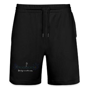 don´t go me on the Nerves - Stanley/Stella Unisex Bio Joggingshorts Trainer  - Schwarz - Vorne - Nik (191cm) & Marisol (170cm)