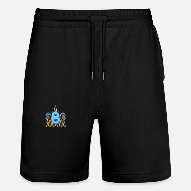 seepferdchen e 262 b - Stanley/Stella Unisex Bio Joggingshorts Trainer  - Schwarz