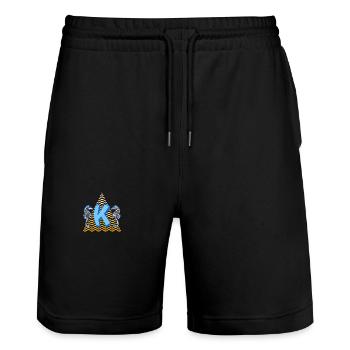 Seahorse E 262 K - Short de jogging bio TRAINER Stanley/Stella unisexe - noir - Devant - Nik (191cm) & Marisol (170cm)