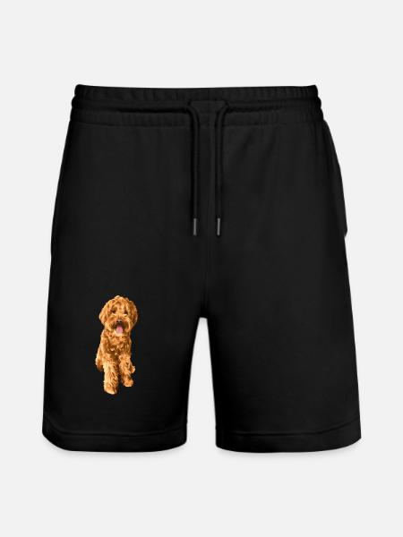 Goldendoodle Schnoodle - Stanley/Stella Unisex Bio Joggingshorts Trainer  - Schwarz