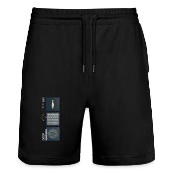 Deep Waters Trio - Stanley/Stella Trainer Unisex Organic Jogging Shorts - black - Front - Nik (191cm) & Marisol (170cm)