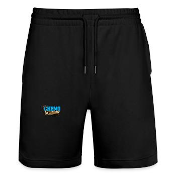 Chemo Graduates Chemotherapy Cancer Awareness - Stanley/Stella Trainer Unisex Organic Jogging Shorts - black - Front - Nik (191cm) & Marisol (170cm)