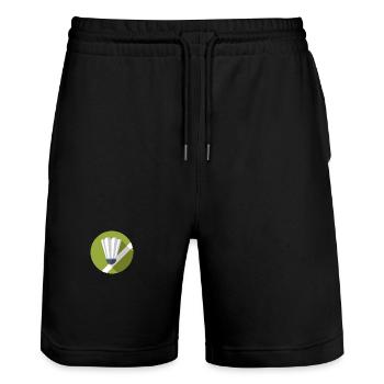 Ballsport - Stanley/Stella Unisex Bio Joggingshorts Trainer  - Schwarz - Vorne - Nik (191cm) & Marisol (170cm)