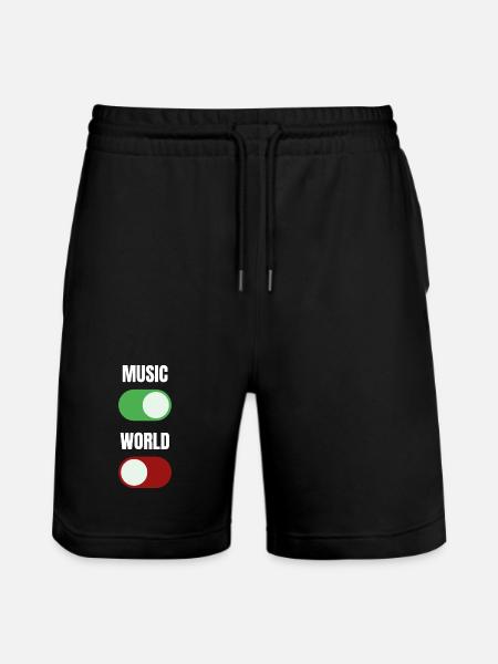 Music On World Off - Short de jogging bio TRAINER Stanley/Stella unisexe - noir