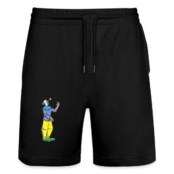 Clown Halloween Jonglieren - Stanley/Stella Unisex Bio Joggingshorts Trainer  - Schwarz - Vorne - Nik (191cm) & Marisol (170cm)