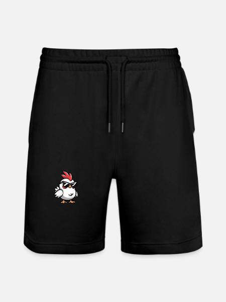 Huhn Cool Tier - Stanley/Stella Unisex Bio Joggingshorts Trainer  - Schwarz