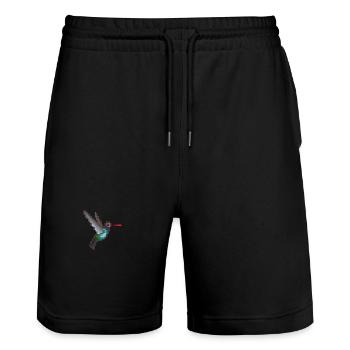 Vogel - Stanley/Stella Unisex Bio Joggingshorts Trainer  - Schwarz - Vorne - Nik (191cm) & Marisol (170cm)