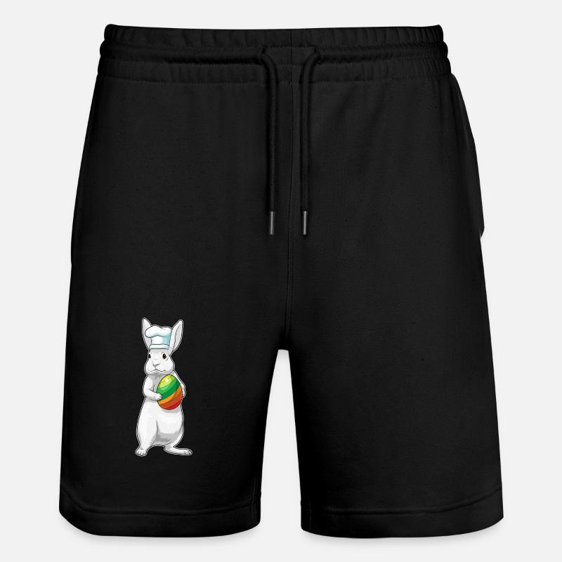 Bunny Easter Cooking - Stanley/Stella Trainer Unisex Organic Jogging Shorts - black