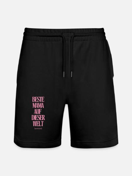 Beste Mama Auf Dieser Welt - Stanley/Stella Unisex Bio Joggingshorts Trainer  - Schwarz