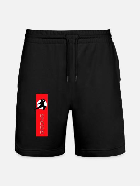 Qigong flagge - Stanley/Stella Unisex Bio Joggingshorts Trainer  - Schwarz