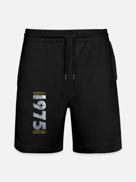 50e verjaardag originele augustus 1975 vintage 1975 - Stanley/Stella uniseks bio-joggingshorts Mover  - zwart