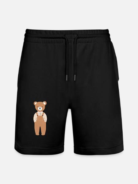 Teddy - Stanley/Stella Unisex Bio Joggingshorts Trainer  - Schwarz