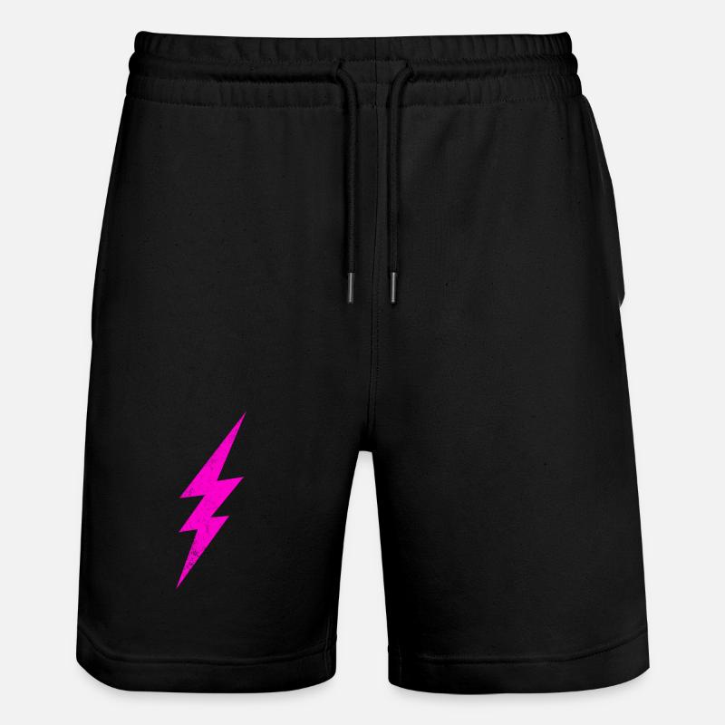 Éclair rose brillant - Short de jogging bio TRAINER Stanley/Stella unisexe - noir
