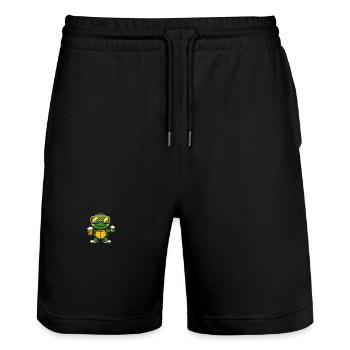Bière d’après-ski Turtle - Short de jogging bio TRAINER Stanley/Stella unisexe - noir - Devant - Nik (191cm) & Marisol (170cm)