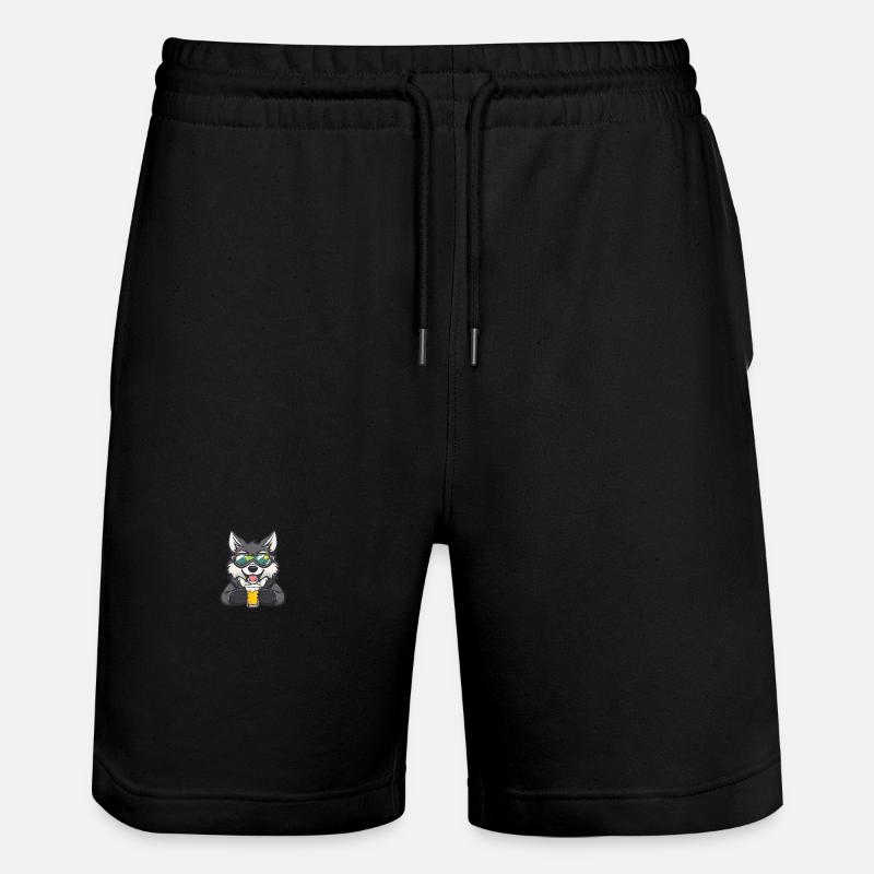 Wolf Après-Ski Beer - Stanley/Stella Trainer Unisex Organic Jogging Shorts - black