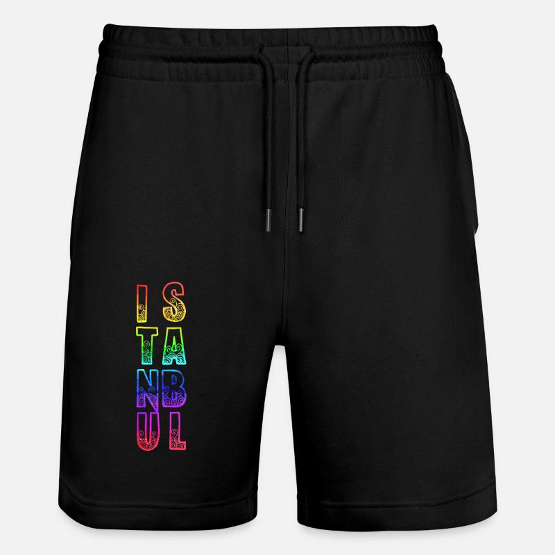 istanbul rs regenbogen - Stanley/Stella Unisex Bio Joggingshorts Trainer  - Schwarz
