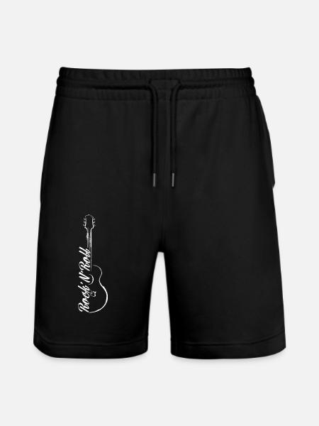 Rock n Roll Guitar - Stanley/Stella Trainer Unisex Organic Jogging Shorts - black