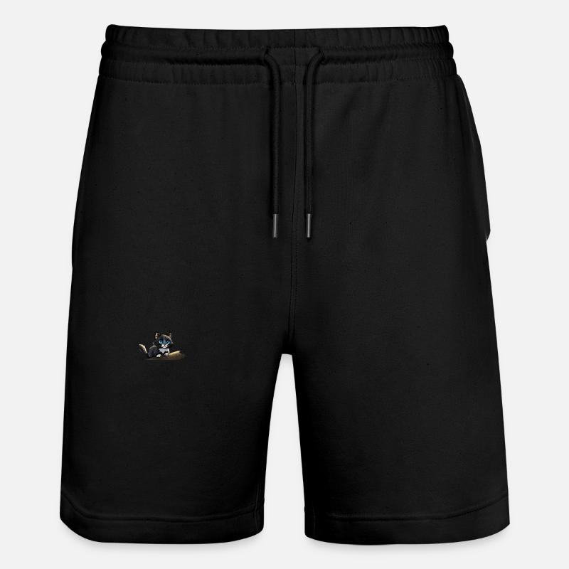 Cat on Tree - Stanley/Stella Unisex Bio Joggingshorts Trainer  - Schwarz
