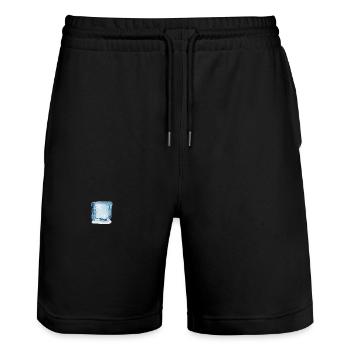 Eiswürfel - Stanley/Stella Unisex Bio Joggingshorts Trainer  - Schwarz - Vorne - Nik (191cm) & Marisol (170cm)