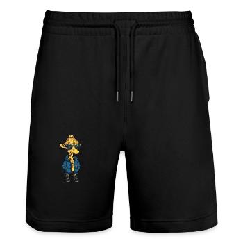 Giraffe Winter - Stanley/Stella Unisex Bio Joggingshorts Trainer  - Schwarz - Vorne - Nik (191cm) & Marisol (170cm)