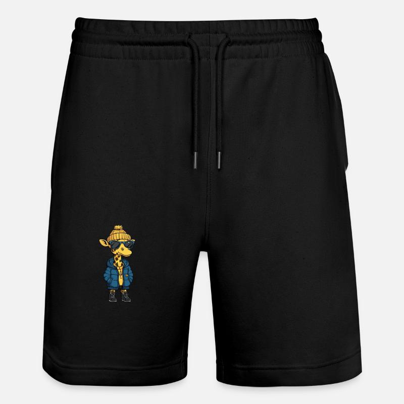 Girafe Hiver - Short de jogging bio TRAINER Stanley/Stella unisexe - noir