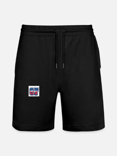 67 Patriotic Number - Stanley/Stella Trainer Unisex Organic Jogging Shorts - black