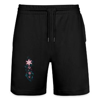 Fleurs Fleurs Été tropical coloré - Short de jogging bio TRAINER Stanley/Stella unisexe - noir - Devant - Nik (191cm) & Marisol (170cm)