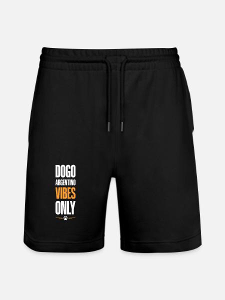 Dogo Argentino Vibes Only - Stanley/Stella Trainer Unisex Organic Jogging Shorts - black
