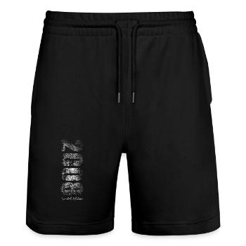 Limited Edition 2008 Geburtstag Geschenk - Stanley/Stella Unisex Bio Joggingshorts Trainer  - Schwarz - Vorne - Nik (191cm) & Marisol (170cm)