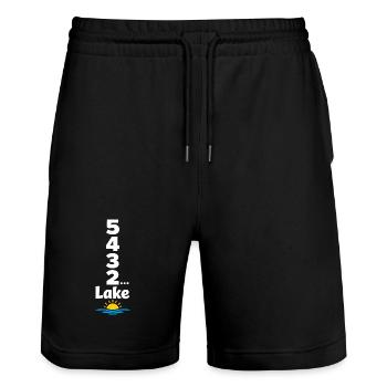 See-wochenende Countdown Zu See-tagen - Stanley/Stella Unisex Bio Joggingshorts Trainer  - Schwarz - Vorne - Nik (191cm) & Marisol (170cm)