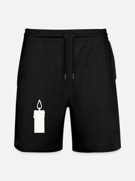 Light silhouette candle in lantern - Stanley/Stella Trainer Unisex Organic Jogging Shorts - black