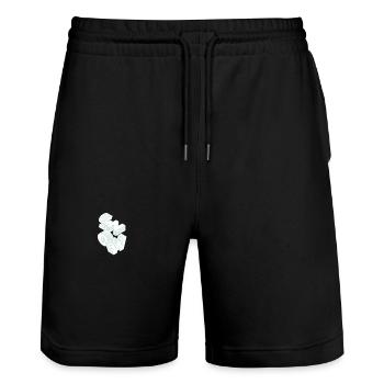 Snow Christmas Snow Font Gift Winter - Stanley/Stella Trainer Unisex Organic Jogging Shorts - black - Front - Nik (191cm) & Marisol (170cm)