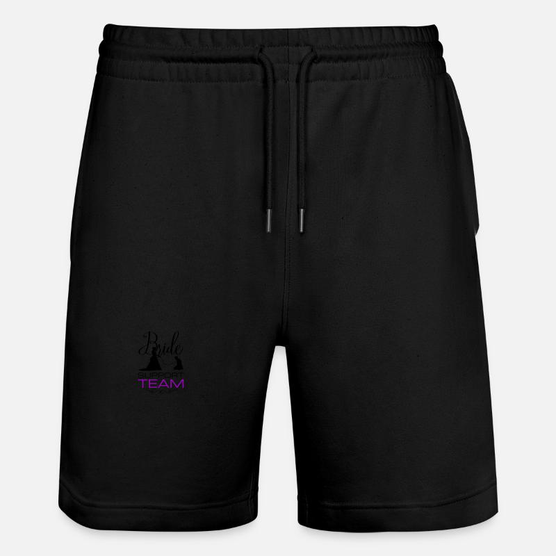 Braut Support Team Hochzeit - Stanley/Stella Unisex Bio Joggingshorts Trainer  - Schwarz