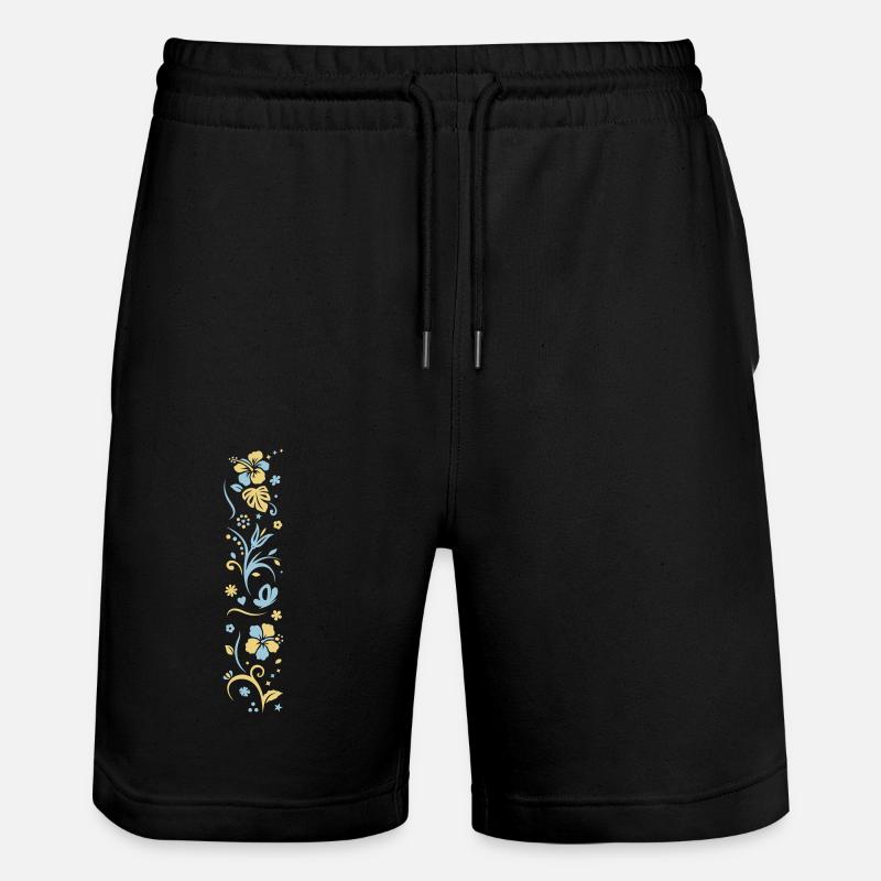 SPRING FRÜHLINGS BLÜMCHEN - Stanley/Stella Unisex Bio Joggingshorts Trainer  - Schwarz