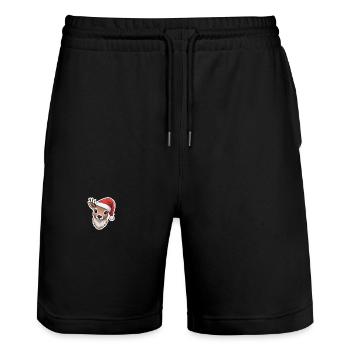 Reindeer Magic - Stanley/Stella Trainer Unisex Organic Jogging Shorts - black - Front - Nik (191cm) & Marisol (170cm)