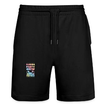 Équipe de fête en Floride - Short de jogging bio TRAINER Stanley/Stella unisexe - noir - Devant - Nik (191cm) & Marisol (170cm)