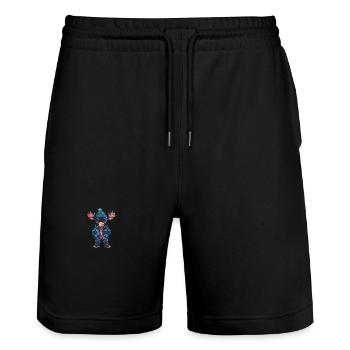 Orignal d’hiver - Short de jogging bio TRAINER Stanley/Stella unisexe - noir - Devant - Nik (191cm) & Marisol (170cm)