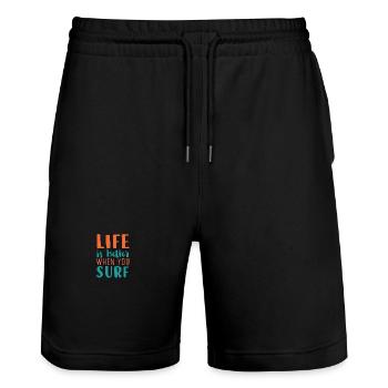 Wassersport - Stanley/Stella Unisex Bio Joggingshorts Trainer  - Schwarz - Vorne - Nik (191cm) & Marisol (170cm)